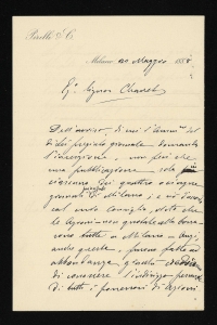 Lettera di Giovanni Battista Pirelli a Costanzo Chauvet