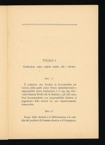 Statuto della Società in accomandita per azioni Pirelli & C. in Milano per la lavorazione della gomma elastica e della guttaperca