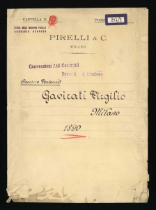Cause e vertenze Gavirati Virgilio Milano 1890