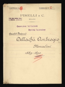 Cause e vertenze Dellachà Ambrogio Moncalieri 1889 - 1890