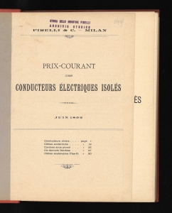 Catalogo dei prezzi dei conduttori elettrici isolati