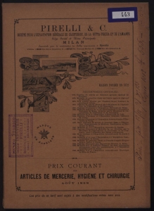 Prix courant des articles de mercerie, hygiène et chirurgie