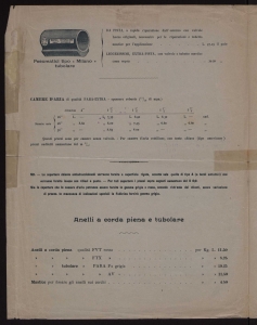 Prezzo corrente dei pneumatici mod. 1899 ed accessori diversi per velocipedi
