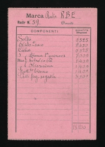 1901 - Raccolta di ricette per la produzione di articoli di gomma