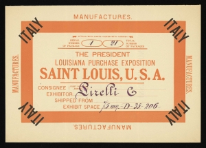 1904 - Mostra Universale S. Louis