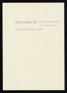 Lettera di Francesco Sormani a Giovanni Battista Pirelli