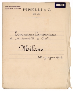 Esposizione Campionaria d'Automobili & Cicli- Milano 5 - 15 giugno 1909