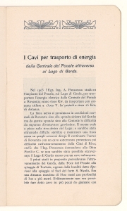 I cavi per trasporto di energia attraverso i laghi di Garda e di Como