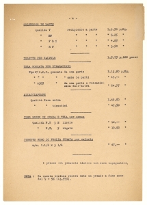 Prezzi netti per Contratti Articoli per Velocipedi stagione 1909 - 1910