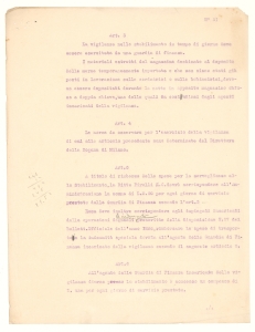 Copia del Decreto Ministeriale n. 11099 del 22 luglio 1910