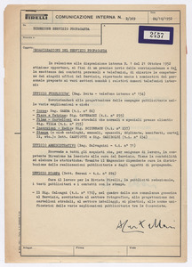Comunicazioni e disposizioni interne della Direzione Servizio Propaganda