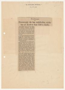 Rassegna stampa del cinquantenario dello stabilimento Pirelli di Villanueva y Geltr&uacute;