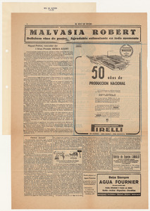 Rassegna stampa del cinquantenario dello stabilimento Pirelli di Villanueva y Geltr&uacute;