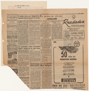 Rassegna stampa del cinquantenario dello stabilimento Pirelli di Villanueva y Geltr&uacute;