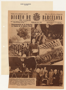 Rassegna stampa del cinquantenario dello stabilimento Pirelli di Villanueva y Geltr&uacute;