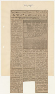 Rassegna stampa del cinquantenario dello stabilimento Pirelli di Villanueva y Geltr&uacute;