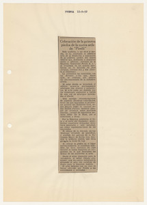 Rassegna stampa del cinquantenario dello stabilimento Pirelli di Villanueva y Geltr&uacute;