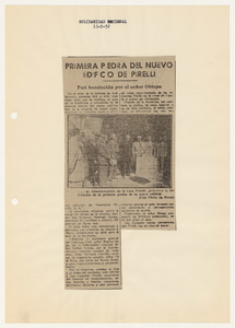 Rassegna stampa del cinquantenario dello stabilimento Pirelli di Villanueva y Geltr&uacute;