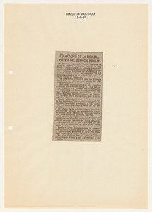 Rassegna stampa del cinquantenario dello stabilimento Pirelli di Villanueva y Geltr&uacute;