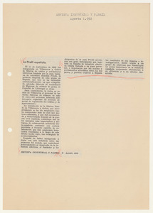 Rassegna stampa del cinquantenario dello stabilimento Pirelli di Villanueva y Geltr&uacute;