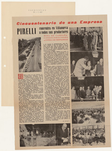Rassegna stampa del cinquantenario dello stabilimento Pirelli di Villanueva y Geltr&uacute;