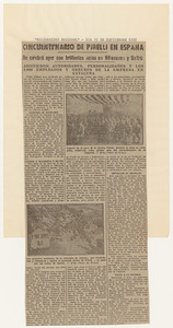 Rassegna stampa del cinquantenario dello stabilimento Pirelli di Villanueva y Geltr&uacute;