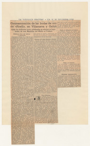 Rassegna stampa del cinquantenario dello stabilimento Pirelli di Villanueva y Geltr&uacute;