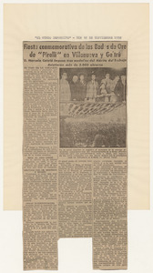 Rassegna stampa del cinquantenario dello stabilimento Pirelli di Villanueva y Geltr&uacute;