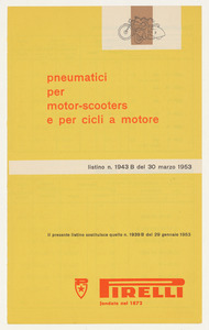 Listino prezzi di pneumatici per motor-scooter e cicli a motore