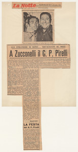 Programma, pubblicazione celebrativa e rassegna stampa della Gara finale per il VI Gran premio ciclistico internazionale Pirelli per dilettanti del 1954