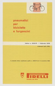 Listino n. 2033 B - pneumatici per biciclette e furgoncini