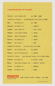 Listino n. 2033 B - pneumatici per biciclette e furgoncini