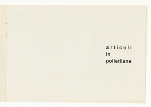 Articoli in polietilene