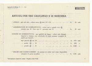 Articoli per uso casalingo e di merceria