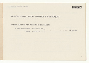 Articoli per lavori e sports nautici e subacquei