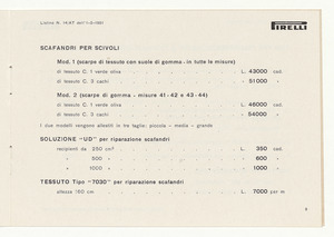 Articoli per lavori e sports nautici e subacquei