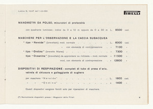 Articoli per lavori e sports nautici e subacquei