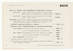 Articoli per lavori e sports nautici e subacquei