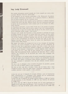 Pubblicazioni e stampa commemorative, consegna medaglia Faraday, cariche ing. Emanueli