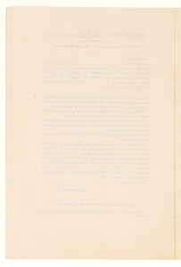 1910/documentazione sulla partecipazione alla Esposizione Internazionale di Bruxelles (Aprile/Novembre)