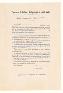 1910/documentazione sulla partecipazione alla Esposizione Internazionale di Bruxelles (Aprile/Novembre)