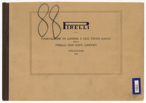 "Piantagioni di gomma a Ulu Tiram (Johore) della Pirelli (Far East) Limited Singapore 1922"