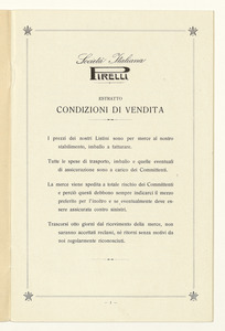 Impermeabili Pirelli stagione 1925-26 listino prezzi