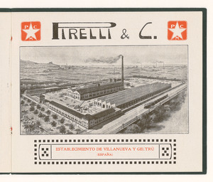 Opuscolo pubblicitario degli stabilimenti Pirelli & C.