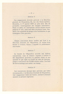 Rilievi - distinte - ecc. Esposizione Bruxelles 1910