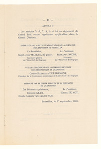 Rilievi - distinte - ecc. Esposizione Bruxelles 1910