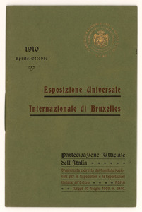 Esposizione di Bruxelles 1910. Corrispondenza col Comitato Esposizioni all'Estero.
