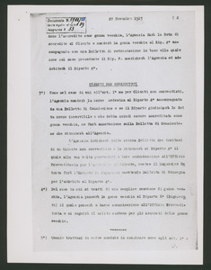 Ordine di servizio al 20 febbraio 1913