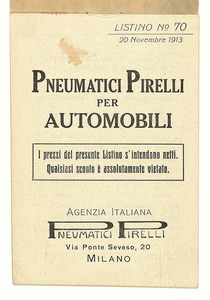 Pneumatici Pirelli per automobili