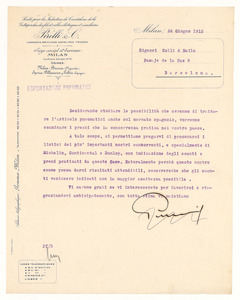 1913/Per il viaggio del Sig. A. P. in Ispagna